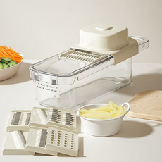 홈앤니즈 다용도 만능 채칼 채반 슬라이서 세트, 1세트, 투명