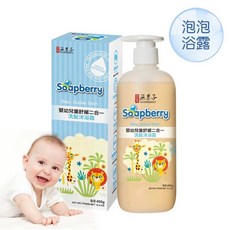 寶貝嬰兒舒緩二合一泡泡浴露400g 嬰幼兒沐浴洗髮露, 1個, 沐浴洗髮二合一