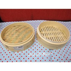 8吋竹蒸籠 (單個販售) - 湯包燒賣專用 餐廳小吃竹製蒸籠 餐廚必備, 1個, 蓋子
