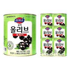 리치스 피티드 블랙 올리브 홀, 3kg, 6개