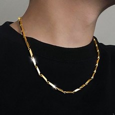 18k 특수 압축 도금 목걸이 남성 남자 대나무육각