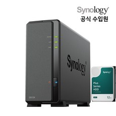시놀로지 1베이 디스크스테이션 DS124 12TB HDD 포함 HAT3310-12T
