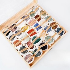 원석 세트 광물 천연 컬렉션 마노 컬러풀한 자수정 48종 자연관찰 장식소품 야자, 12종 세트, 천연광석 12종 세트