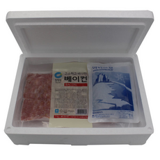 청정원 고소하고 바삭한 베이컨/아이스박스+냉매제, 1개, 1kg