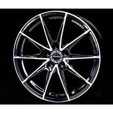 Advanti MAT19 旋壓 17吋 5孔114 鋁圈 麗車坊-提升操控與視覺效果, 亮黑底+車面, 1個