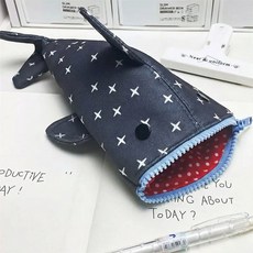 모든 입큰 상어 필통 새학기 문구 캐릭터 대용량 파우치 다용도 인형 친구생일, 1개