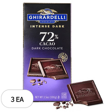 기라델리 인텐스다크 카카오 72%, 100g, 3개