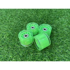 스케이트보드 발광 휠 크루저보드 휠, 그린, 1개