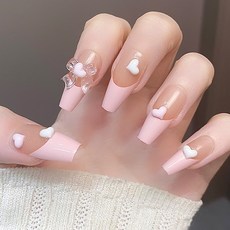 穿戴甲高級感豹紋閃鑽法式美甲甲片貓眼辣妹穿戴式指甲片, 1個, BY1785:預製甲條#30片/板