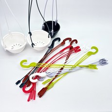 국내 행잉화분 고리 플라스틱 화분 걸이, 1개, 갈색