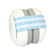 QWE 嬰兒防噪音耳罩, 白色2, 1個