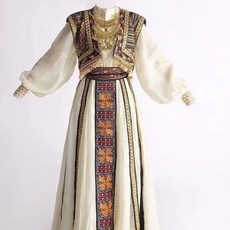 臺灣出貨民族西域服飾刺繡重工新疆風漢元素新款異域雲南宮廷攝影, 1個, 米白色 襯衣+裙子+馬甲+腰封,均碼