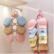 에버베러 구김없는 모자걸이 EB-101, 1개, 로즈&블루 6링