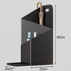 雨傘架 雨傘收納架 瀝水傘桶 家用酒店辦公室落地置物架, 1個, 典雅黑【激光雕刻款】送瀝水盤