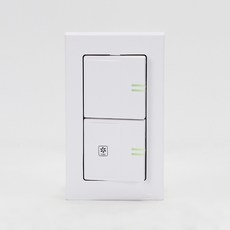 타로시 국산 일신 플러스와이드 야광 전기 벽 환풍기 2구 스위치, 1개