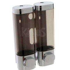Kinos 리필디스펜서 2구 벽걸이 물비누 디스펜서 실버 300ml