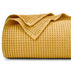 PHF 100% 면 와플 직조 담요 아기 사이즈 걸림 방지 담요 76.2x101.6cm(30x40인치) 경량 통기성 수분 흡수 Oeko-Tex 인증 세탁기 사용 가능, PHF 100% 면 와플 직조 담요 아기 사이즈, 걸림, Ginger