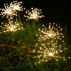 엔빙 LED 태양광 정원등 정원소품, 옐로우  폭죽등 150LED