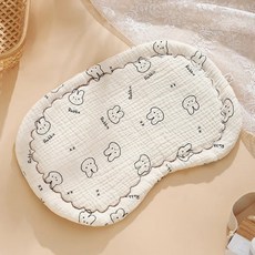 신생아 플랫베개 구토방지 구름쿠션 머리보호 부드러운 낮잠 전용 베개, 간단한 펜 토끼 + 면 구름 베개