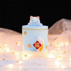 可愛卡通獨角獸筆筒小燈禮品辦公桌面裝飾工藝學生兒童生日禮物款, 筆筒系列, 2021-9A藍色