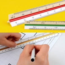 NAUM 삼각 스케일 자 15cm 30cm 선긋기자, 15cm - 저배율