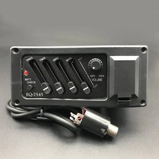 통기타앰프 전문 4 밴드 어쿠스틱 기타 프리앰프 앰프 EQ-7545 피에조 픽업 65mm 출력