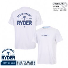 라이더 티셔츠 배드민턴 반팔 상의 남녀공용 반팔티 코튼라이크 오버핏 화이트 2025RC-17