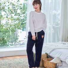 에이원 커플용 극세사 도그 밍크 잠옷 바지