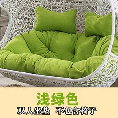 2인용 라탄 흔들그네의자 발코니 그네의자 쿠션 야외 2인, 1개, 18_연두빛 2인용 좌석 쿠션 140x110cm