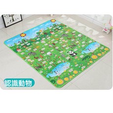 嬰兒童寶寶爬爬墊 雙面遊戲墊, 動物世界加背面隨機