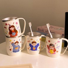 家用304不鏽鋼可愛卡通漱口杯, 1個, 奇思妙想系列 兒子