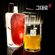 그대로 쭙 국산 사과즙 원물 100% NFC착즙 스파우트파우치 실속형 패키징 120ml, 50개