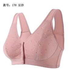 前扣內衣 媽媽內衣 中老年內衣 純棉無鋼圈背心式文胸 大尺碼薄款舒適款