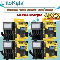 LiitoKala LCD 4슬롯 스마트 충전기 18650 21700 10440 26650 1.2V MH3.7V Lii-PD4, 03 유럽 ​​연합, 01 China Mainland, 01 4pcs(Lii-PD4)