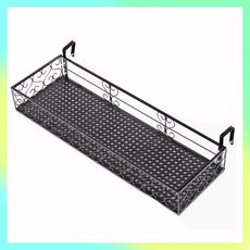 베란다 화분걸이대 발코니 난간용 철제 화분걸이, 1개, 블랙