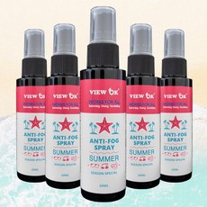 뷰오케이 물안경 수경 스노쿨링 김서림 방지 안티포그액, 5개, 60ml