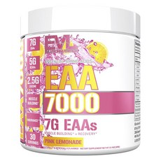 EVLUTIONNUTRITION EAA 7000必需胺基酸粉 Pink Lemonade風味, 1罐, 309g