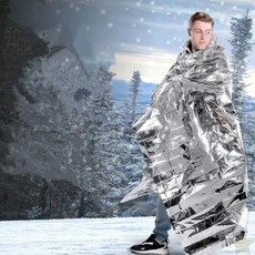 야외 등산 비상 보온 은박 담요 재난 구조 체온 유지 방한 방풍 캠핑 서바이벌, 1개, 상세페이지 참조