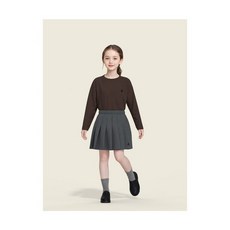 빈폴 키즈 에센셜 수피마 베이직 긴소매 티셔츠 브라운 BI5841UE1D