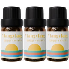 1+1+1 천연 유기농 아로마오일 에센셜오일, 3개, 10ml, 유기농 일랑일랑오일