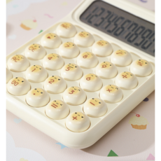 말랑킷 치즈볼 계산기 귀여운 사무실 사무용 계산기, 1개