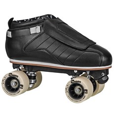 Roller Derby Elite Primo X 가죽 잼 앤 셔플 롤러 스케이트 M10/W11 173245, 블랙