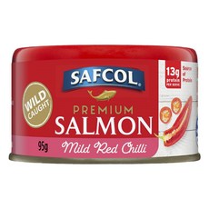 사프콜 마일드 레드 칠리 연어 살몬 95g Safcol Mild Red Chilli Salmon, 1개