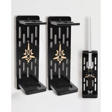 MyKEEPOW 목재 세이버 벽 마운트 세이버 디스플레이용 패턴이 있는 벽 마운트 스탠드 세이버 수집가를 위한 선물 4팩 패턴 01+02, 2팩, 패턴 02