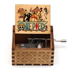 2가지 색상 앤티크 조각 목재 핸드 크랭크 젤다의 전설 뮤직 박스 원피스 피규어 크리스마스 생일 선물, 01 one 2