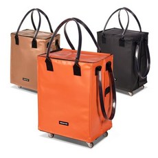 브라이튼 롤데이 이동식 쇼핑 캐리어 롤링 카트, 1개, 블랙