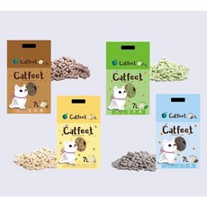 CatFeet 喜花貓 豆腐砂 7L 6包組，環保材質，超強吸水，低粉塵，多種香氣選擇, 6包, 活性碳