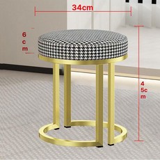 스툴 침실 화장대의자 메이크업 간이의자 북유럽 인테리어, 면 혼합 하운드투스