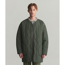 SECONDMONO 컨템포러리 퀼팅 롱 점퍼 카키 COOSJP036KHAKI