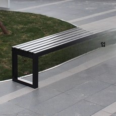철제 등받이 야외벤치 공원 3인용 벤치 인테리어 정원용 의자, 2_블랙 벤치 40x45cm 2m 길이